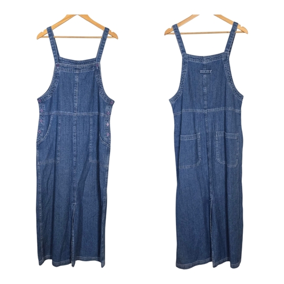 Vintage Blue Denim Overall Dress - Picture 1 of 5